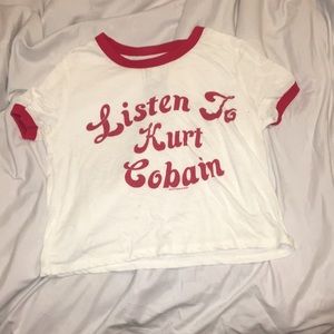 Listen to Kurt Cobain Cropped Tee